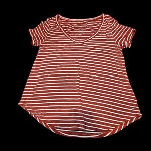 American Eagle Soft & Sexy Striped Tee – Size XS – V-Neck Short Sleeve